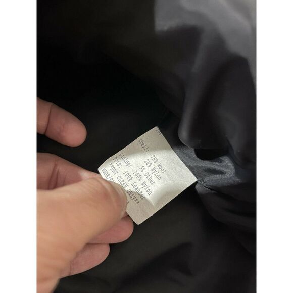 BISHOP Men's Bomber Jacket Canadian Wool Leather Trim Whistler Creek Size Medium - Picture 9 of 11